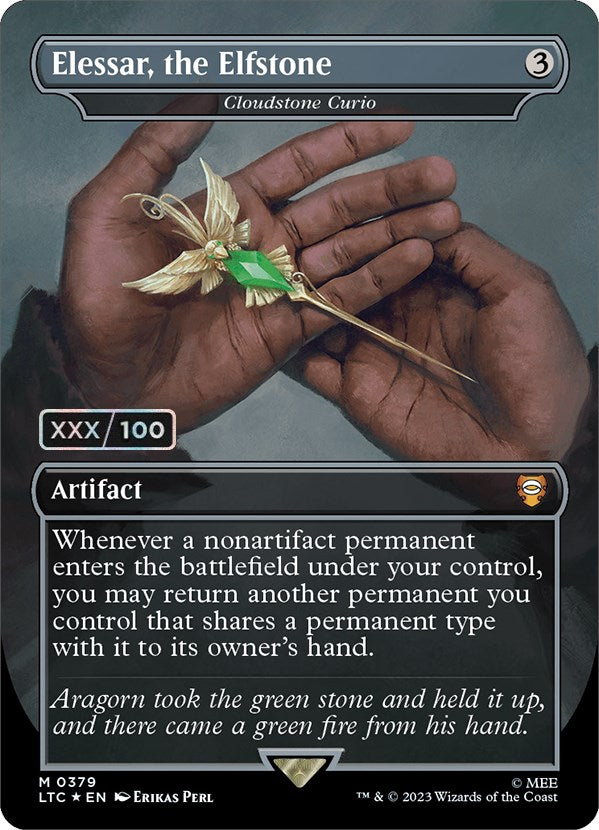 Elessar, the Elfstone - Cloudstone Curio (Serialized) [The Lord of the Rings: Tales of Middle-Earth Commander] | Eastridge Sports Cards & Games