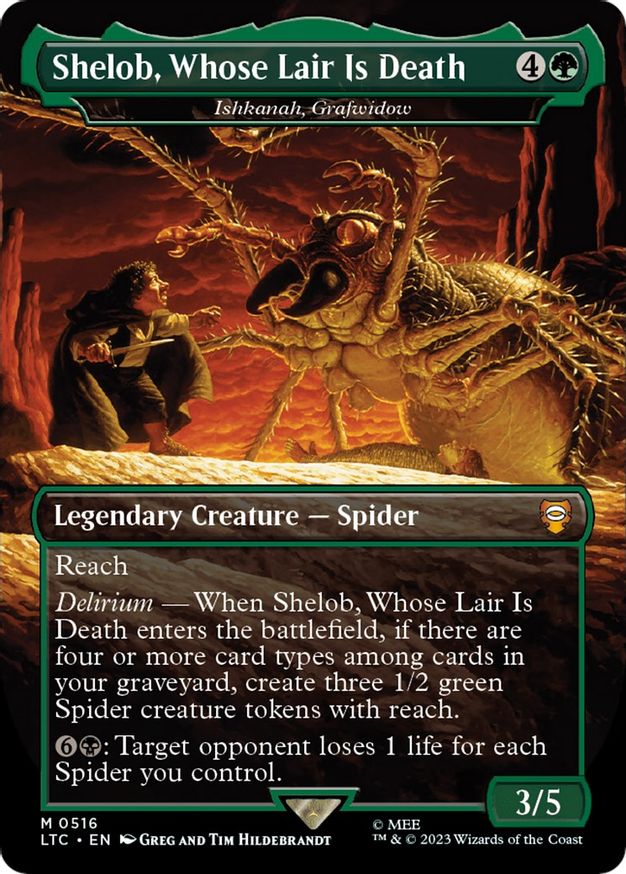 Shelob, Whose Lair Is Death - Ishkanah, Grafwidow (Borderless) [The Lord of the Rings: Tales of Middle-Earth Commander] | Eastridge Sports Cards & Games