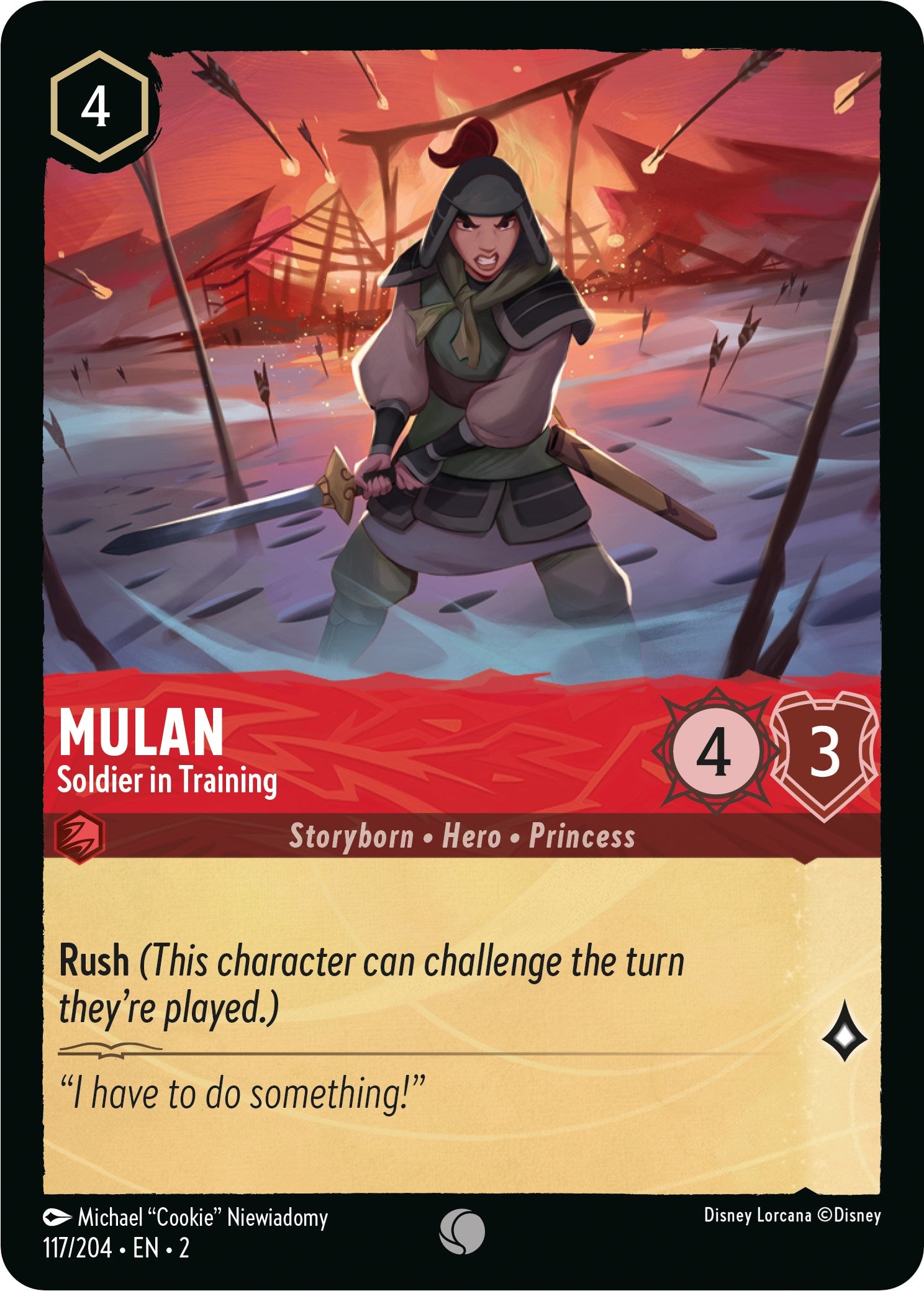 Mulan - Soldier in Training (117/204) [Rise of the Floodborn] | Eastridge Sports Cards & Games