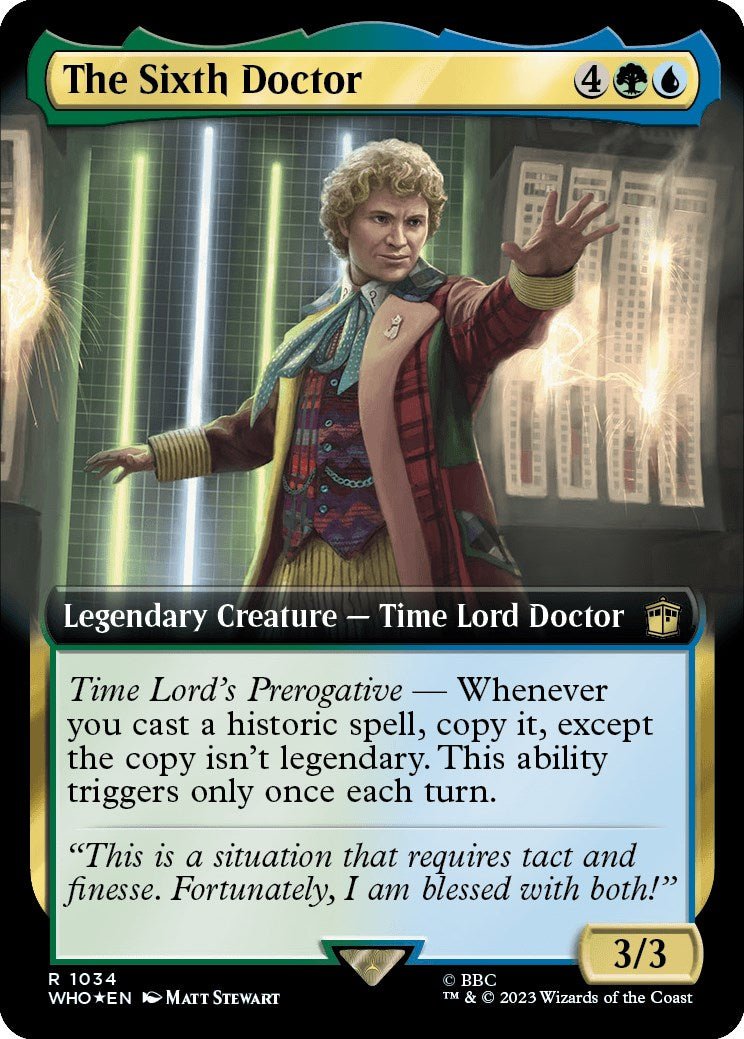 The Sixth Doctor (Extended Art) (Surge Foil) [Doctor Who] | Eastridge Sports Cards & Games