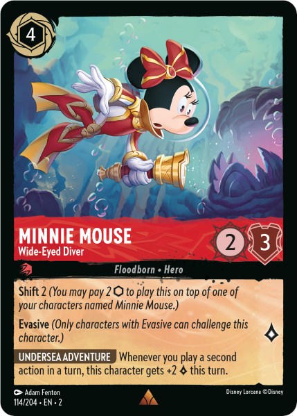 Minnie Mouse - Wide-Eyed Diver (114/204) [Rise of the Floodborn] | Eastridge Sports Cards & Games