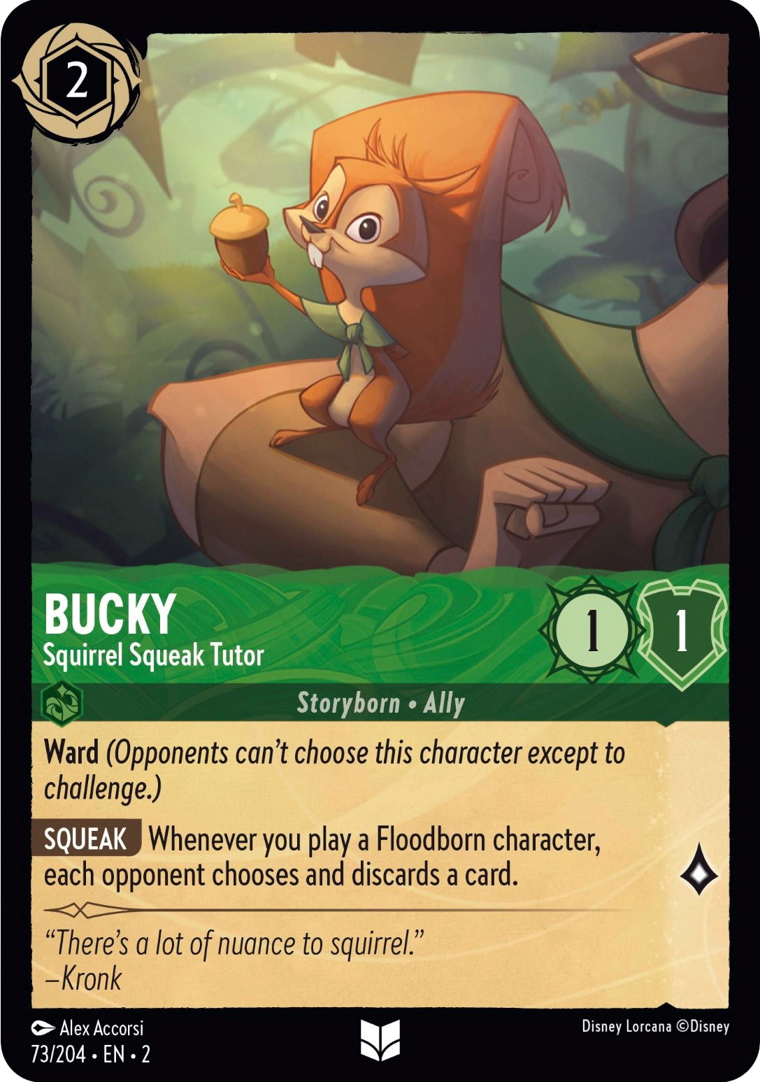 Bucky - Squirrel Squeak Tutor (73/204) [Rise of the Floodborn] | Eastridge Sports Cards & Games