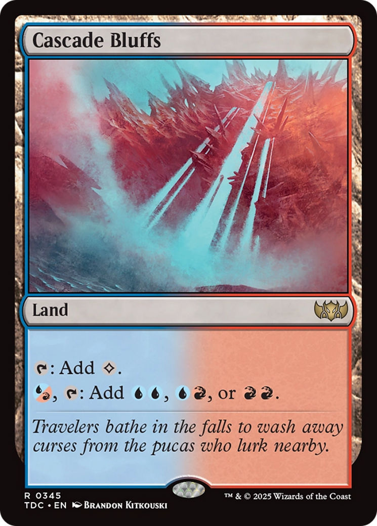 Cascade Bluffs [Tarkir: Dragonstorm Commander] | Eastridge Sports Cards & Games