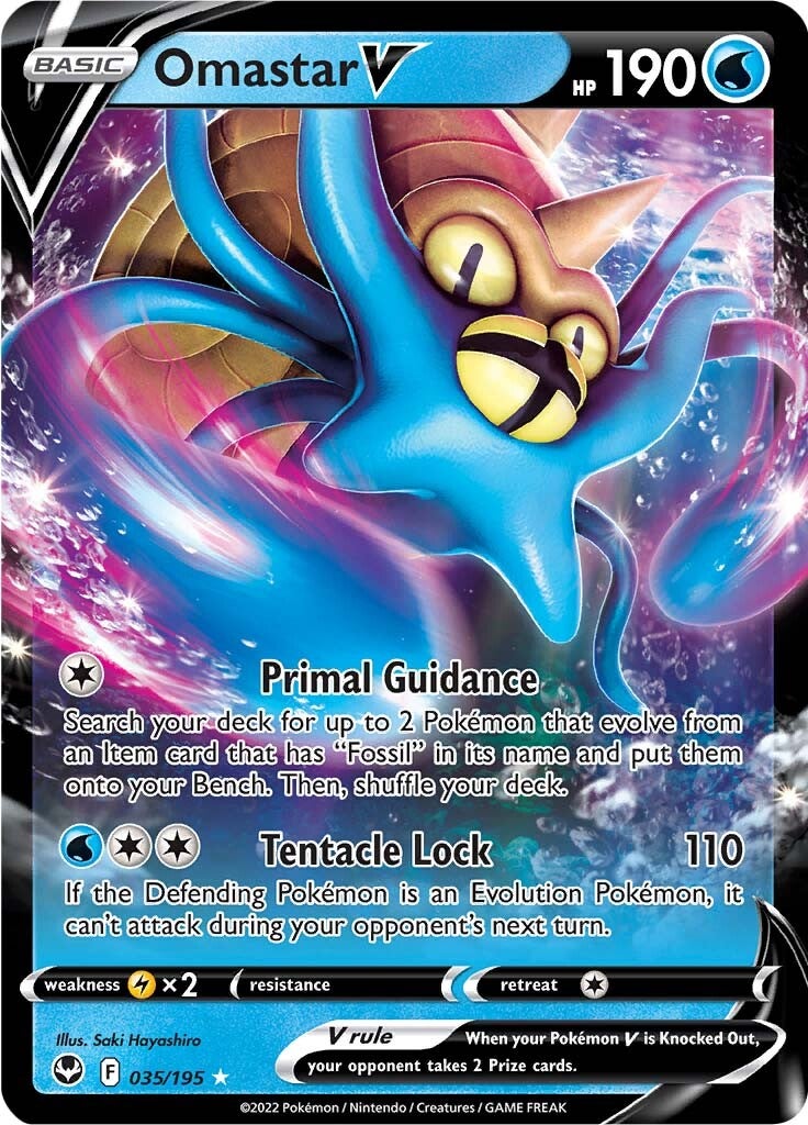 Omastar V (035/195) [Sword & Shield: Silver Tempest] | Eastridge Sports Cards & Games