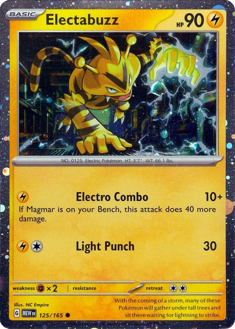 Electabuzz (125/165) (Cosmos Holo) [Miscellaneous Cards] | Eastridge Sports Cards & Games