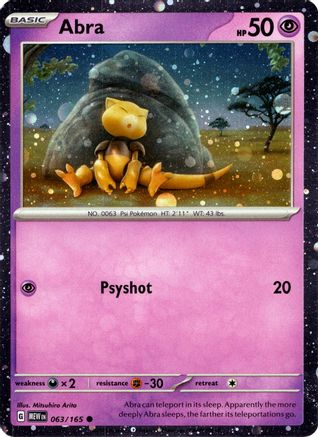 Abra (063/165) (Cosmos Holo) [Miscellaneous Cards] | Eastridge Sports Cards & Games