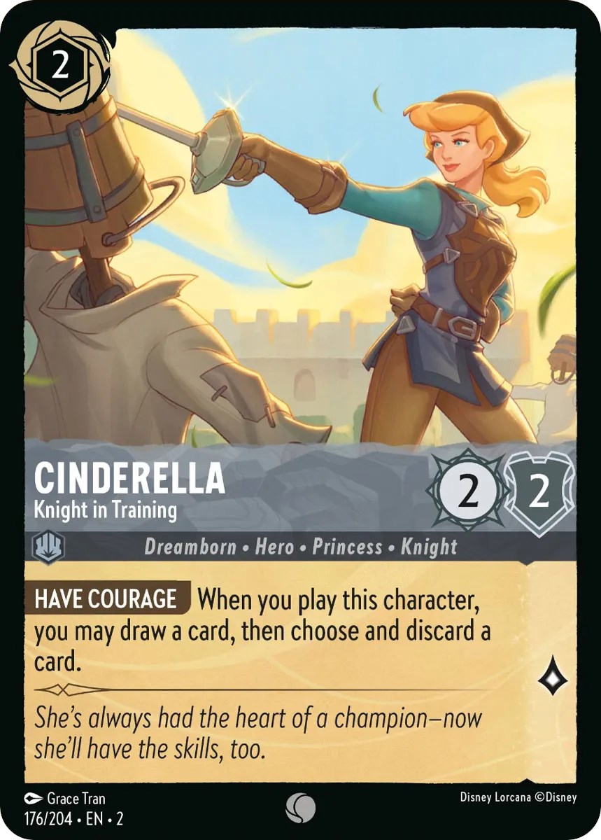 Cinderella - Knight in Training (176/204) [Rise of the Floodborn] | Eastridge Sports Cards & Games