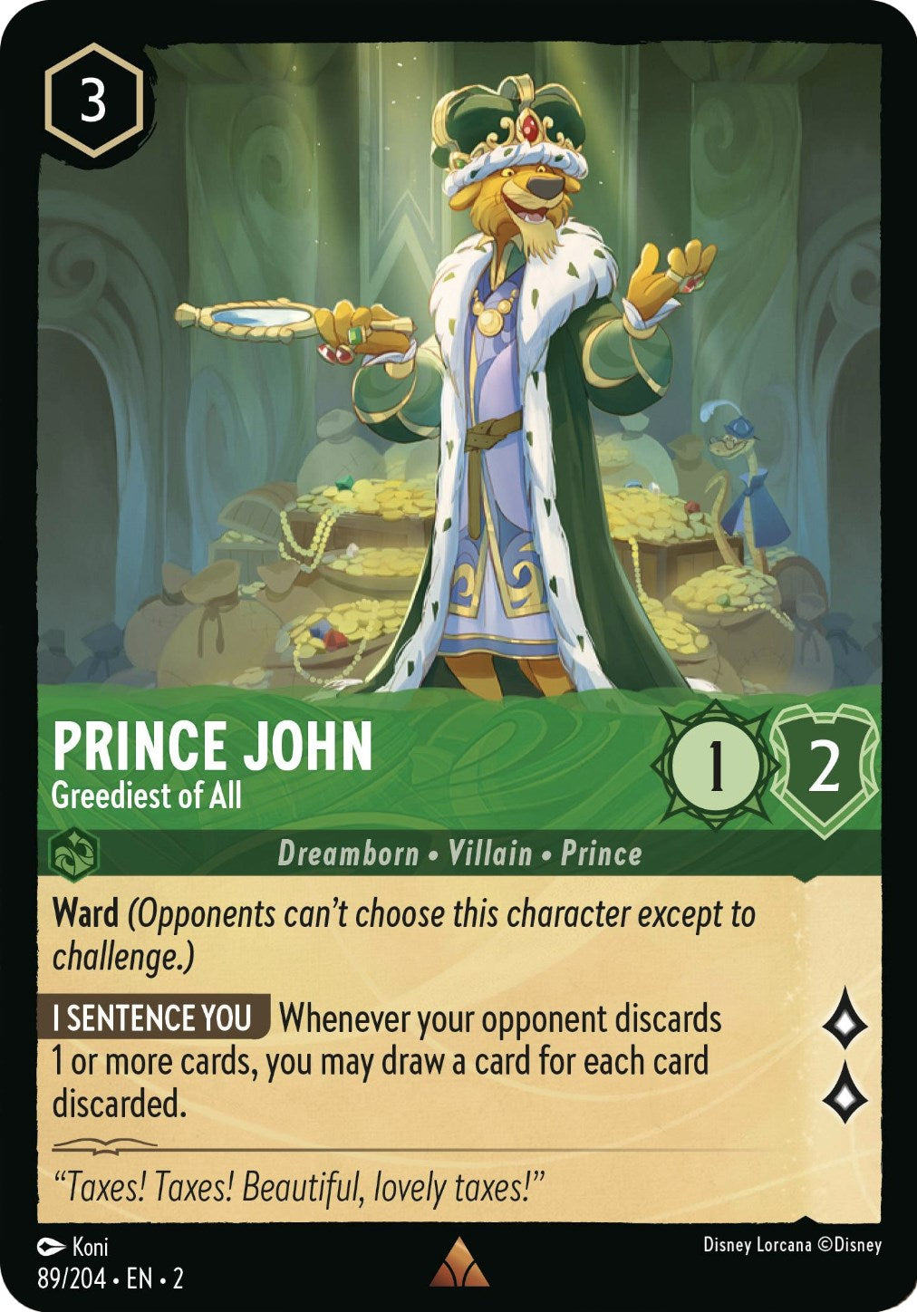 Prince John - Greediest of All (89/204) [Rise of the Floodborn] | Eastridge Sports Cards & Games