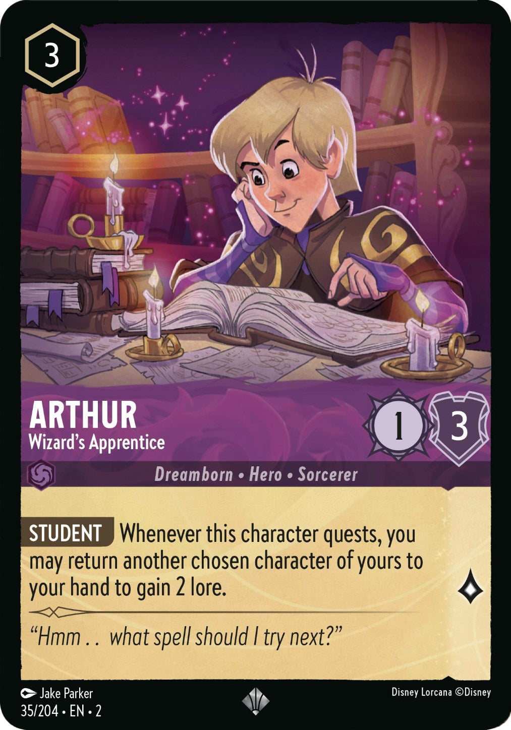 Arthur - Wizard's Apprentice (35/204) [Rise of the Floodborn] | Eastridge Sports Cards & Games