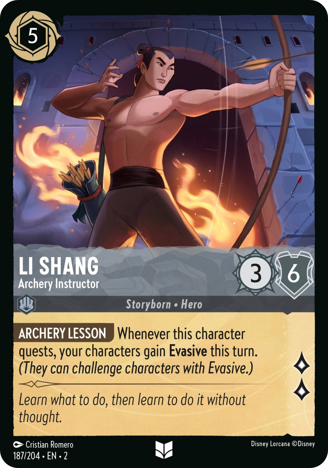 Li Shang - Archery Instructor (187/204) [Rise of the Floodborn] | Eastridge Sports Cards & Games
