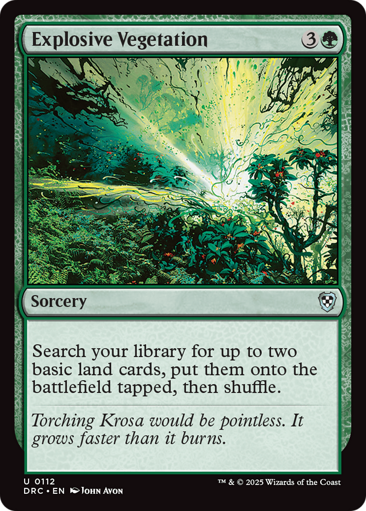 Explosive Vegetation [Aetherdrift Commander] | Eastridge Sports Cards & Games