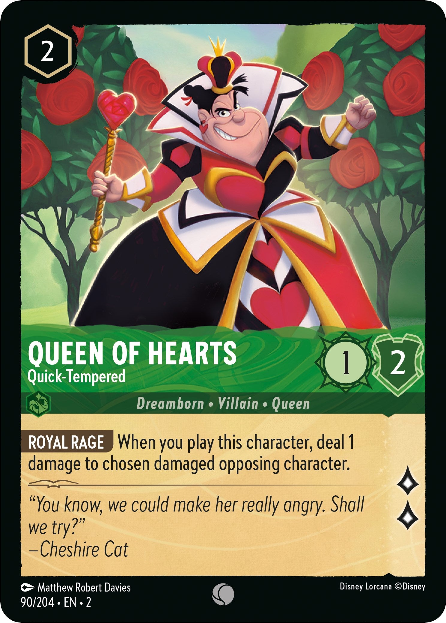 Queen of Hearts - Quick-Tempered (90/204) [Rise of the Floodborn] | Eastridge Sports Cards & Games