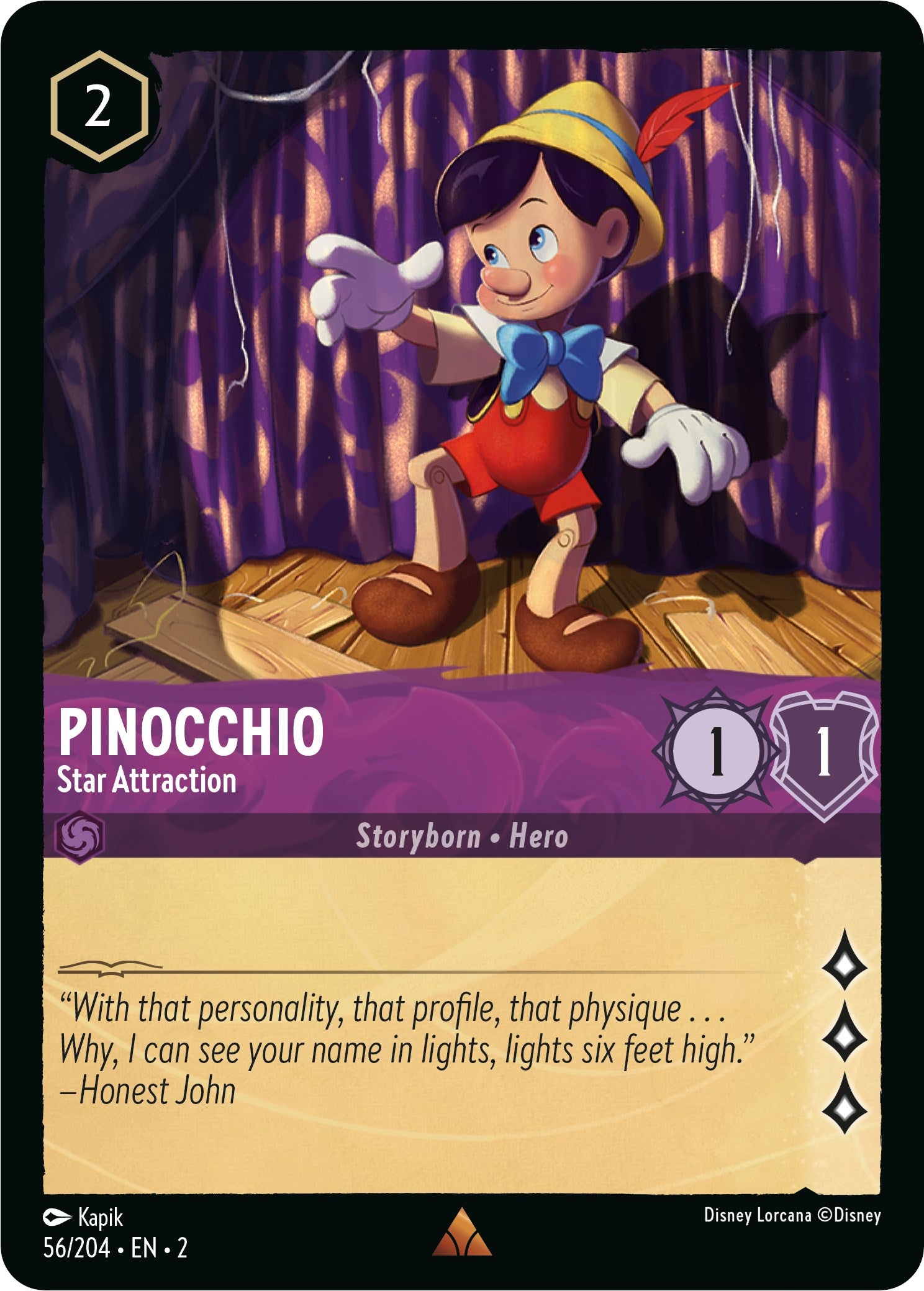 Pinocchio - Star Attraction (56/204) [Rise of the Floodborn] | Eastridge Sports Cards & Games