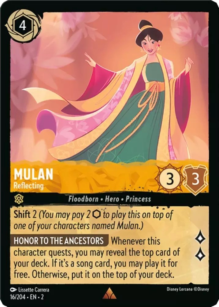 Mulan - Reflecting (16/204) [Rise of the Floodborn] | Eastridge Sports Cards & Games