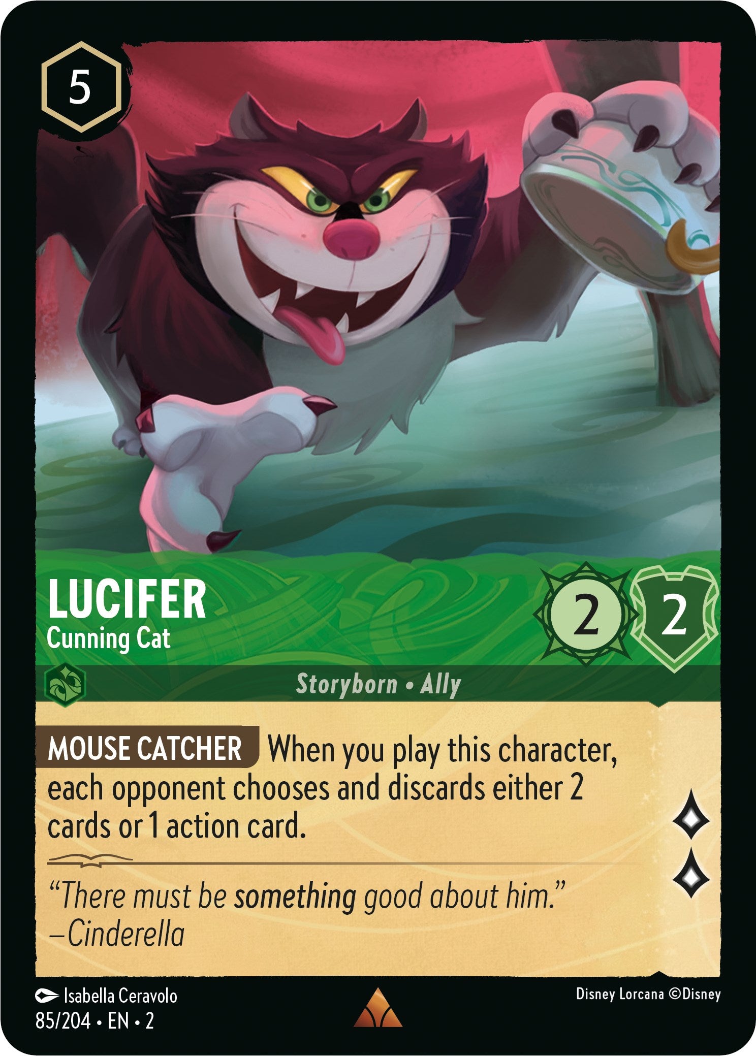 Lucifer - Cunning Cat (85/204) [Rise of the Floodborn] | Eastridge Sports Cards & Games