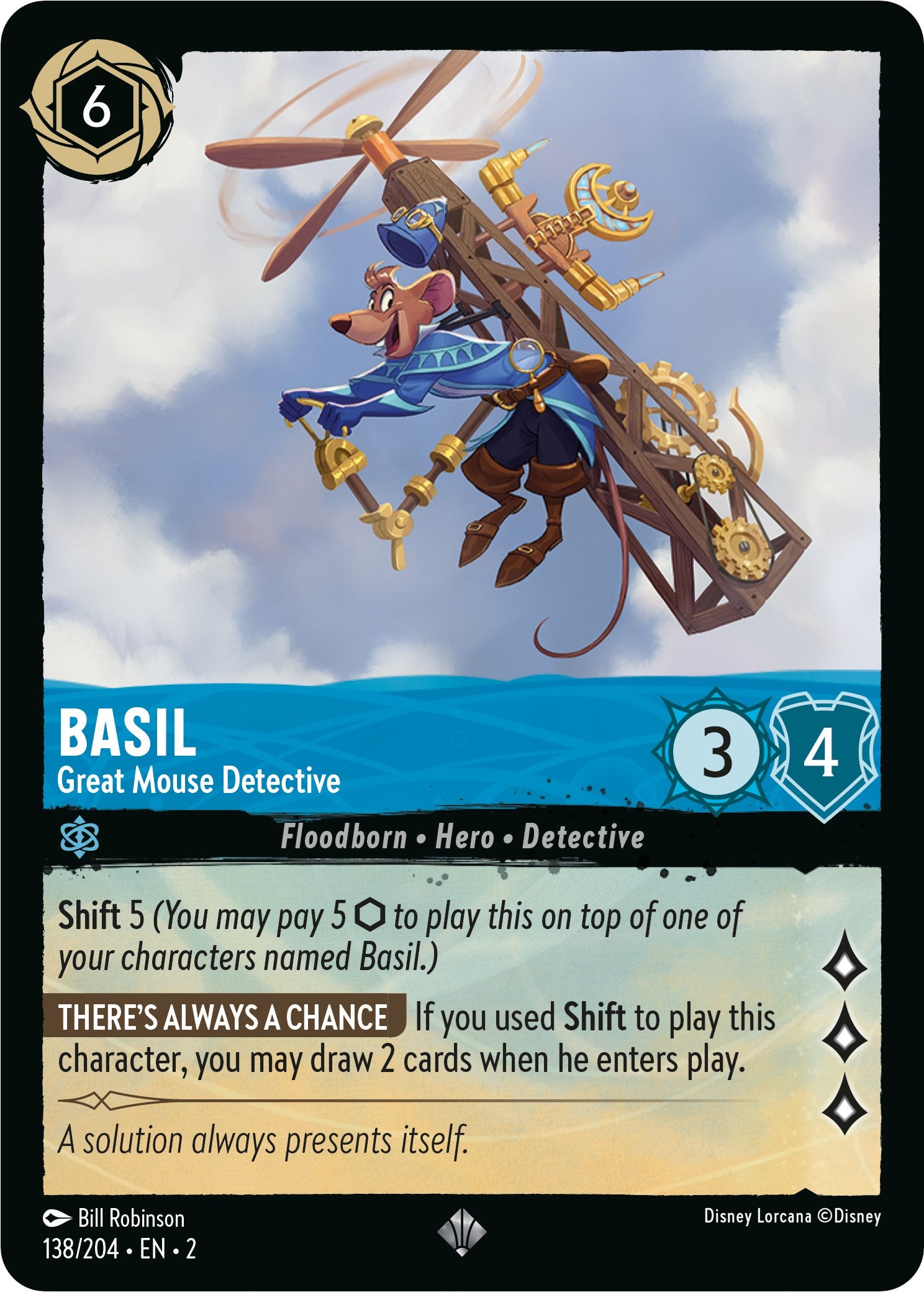 Basil - Great Mouse Detective (138/204) [Rise of the Floodborn] | Eastridge Sports Cards & Games