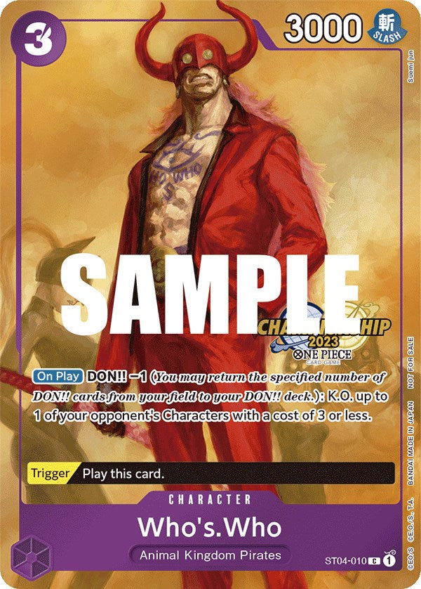 Who's.Who (CS 2023 Celebration Pack) [One Piece Promotion Cards] | Eastridge Sports Cards & Games