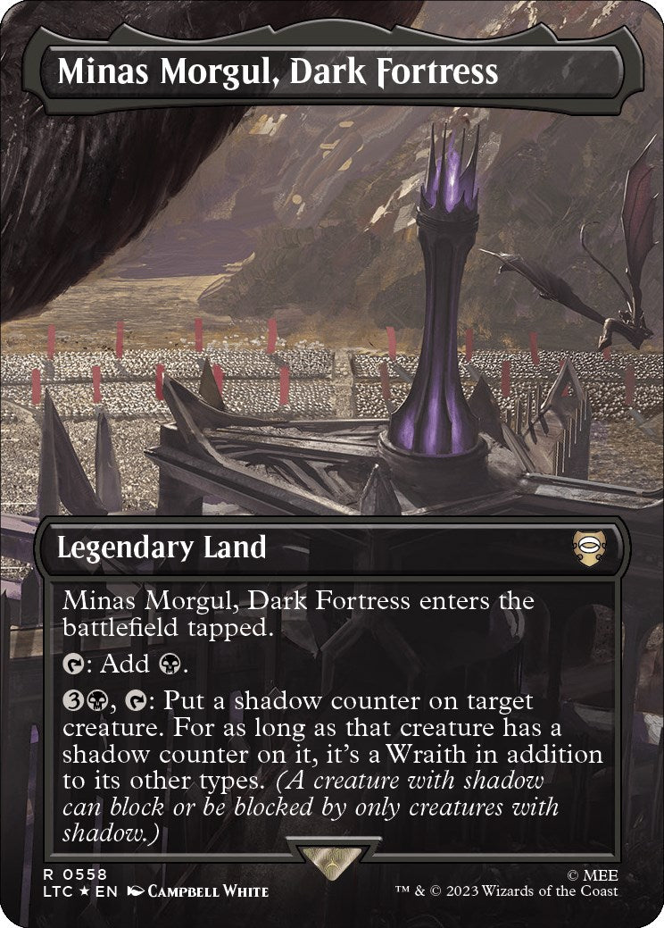 Minas Morgul, Dark Fortress (Borderless) (Surge Foil) [The Lord of the Rings: Tales of Middle-Earth Commander] | Eastridge Sports Cards & Games