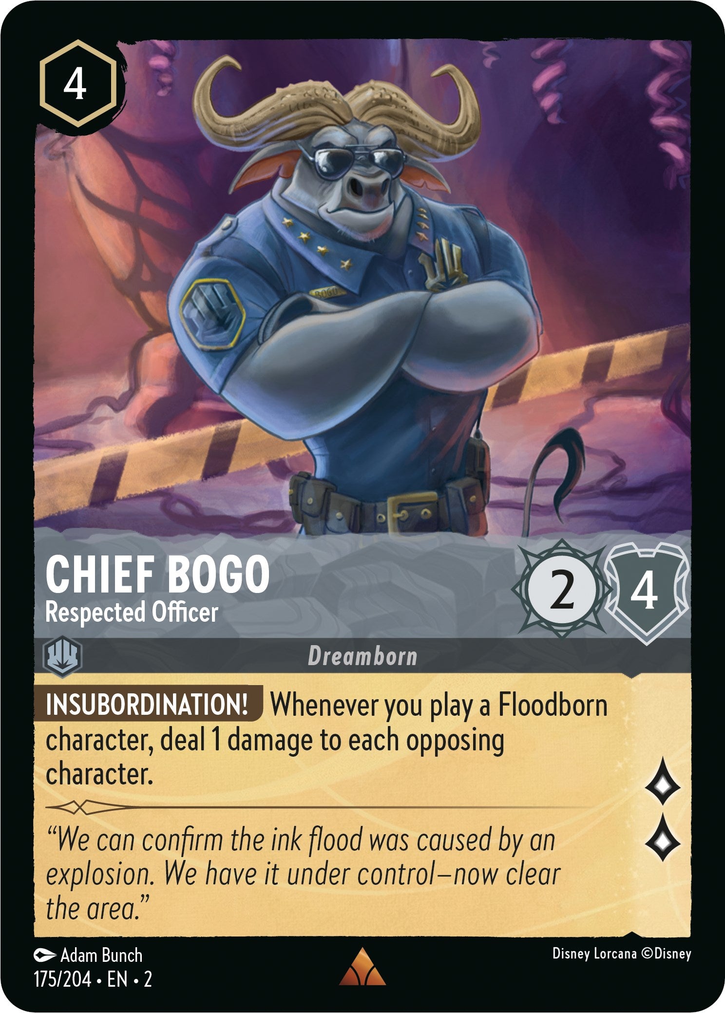 Chief Bogo - Respected Officer (175/204) [Rise of the Floodborn] | Eastridge Sports Cards & Games