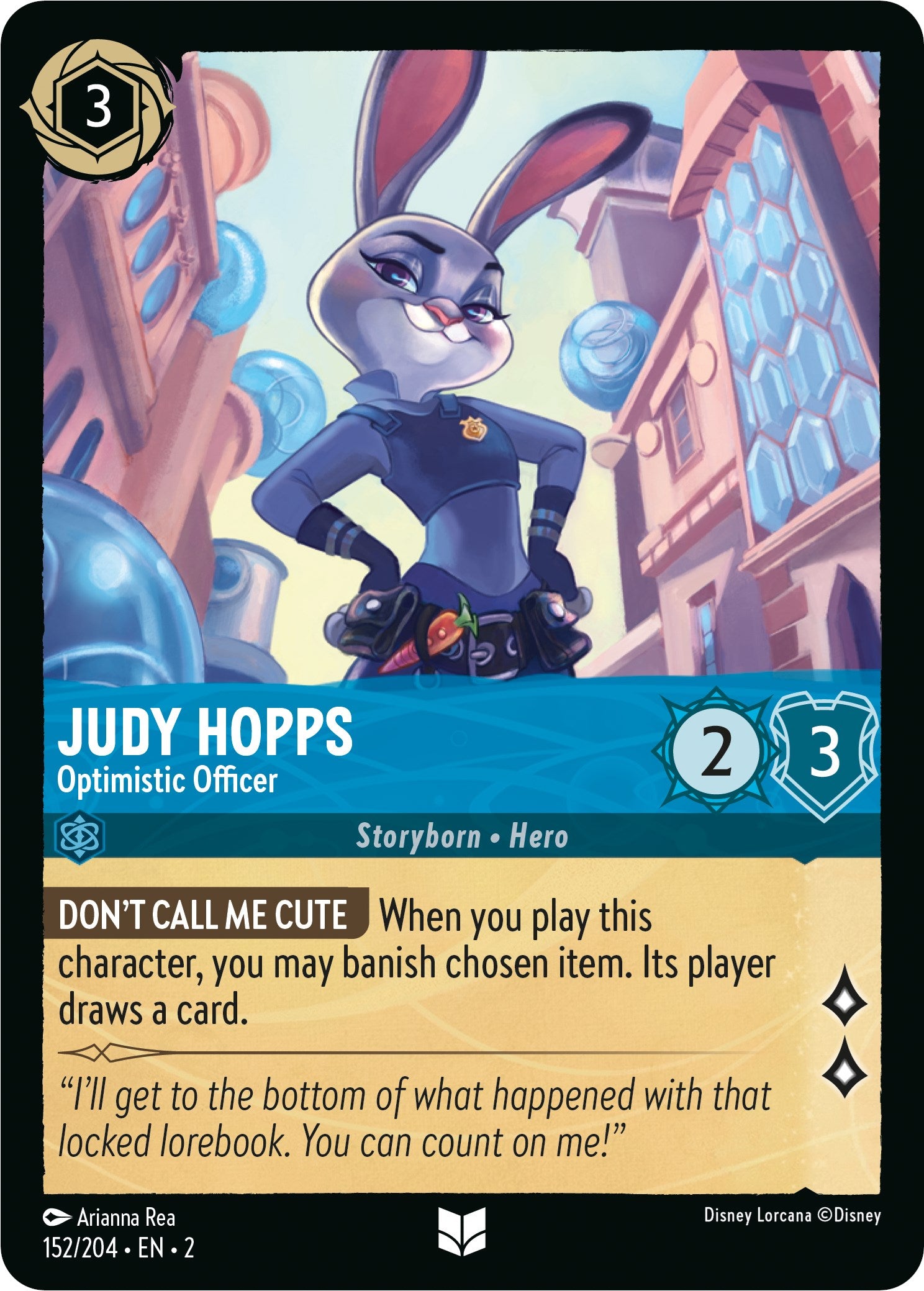 Judy Hopps - Optimistic Officer (152/204) [Rise of the Floodborn] | Eastridge Sports Cards & Games