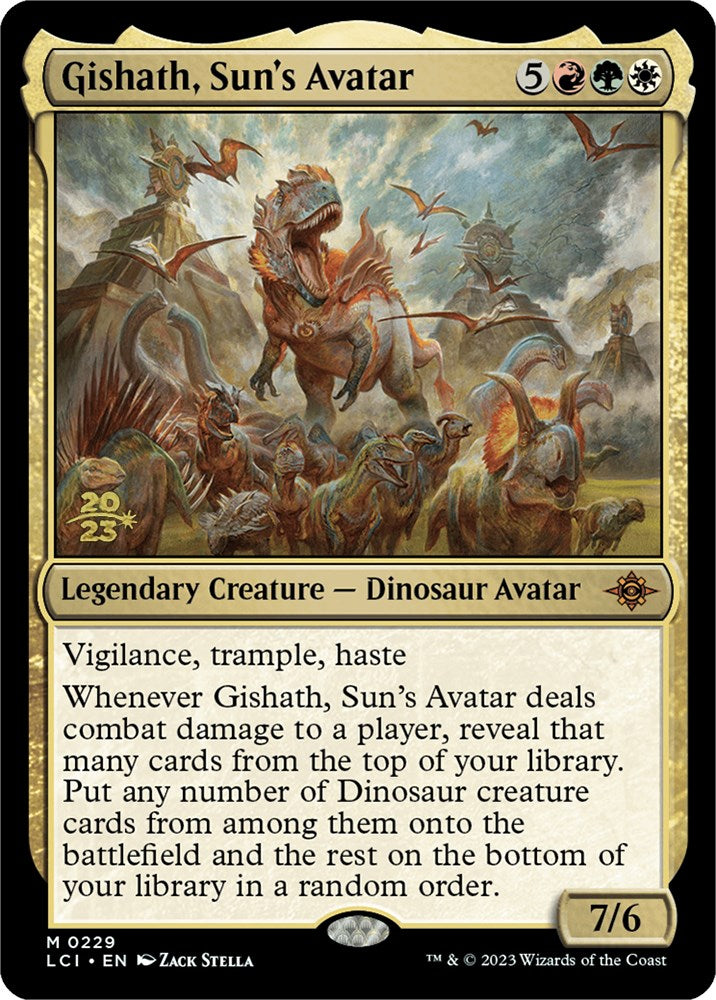 Gishath, Sun's Avatar (LCI) [The Lost Caverns of Ixalan Prerelease Cards] | Eastridge Sports Cards & Games