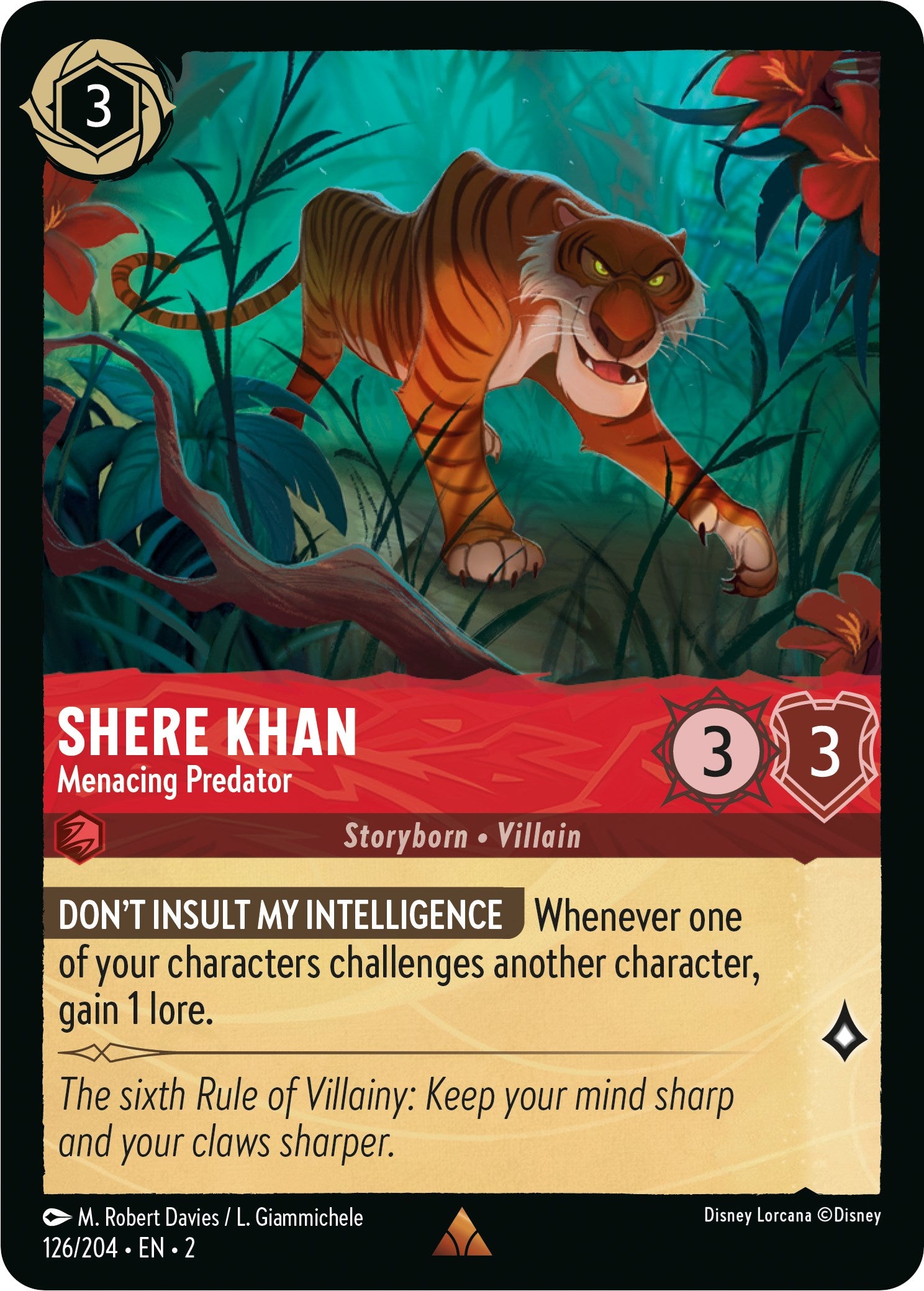 Shere Khan - Menacing Predator (126/204) [Rise of the Floodborn] | Eastridge Sports Cards & Games