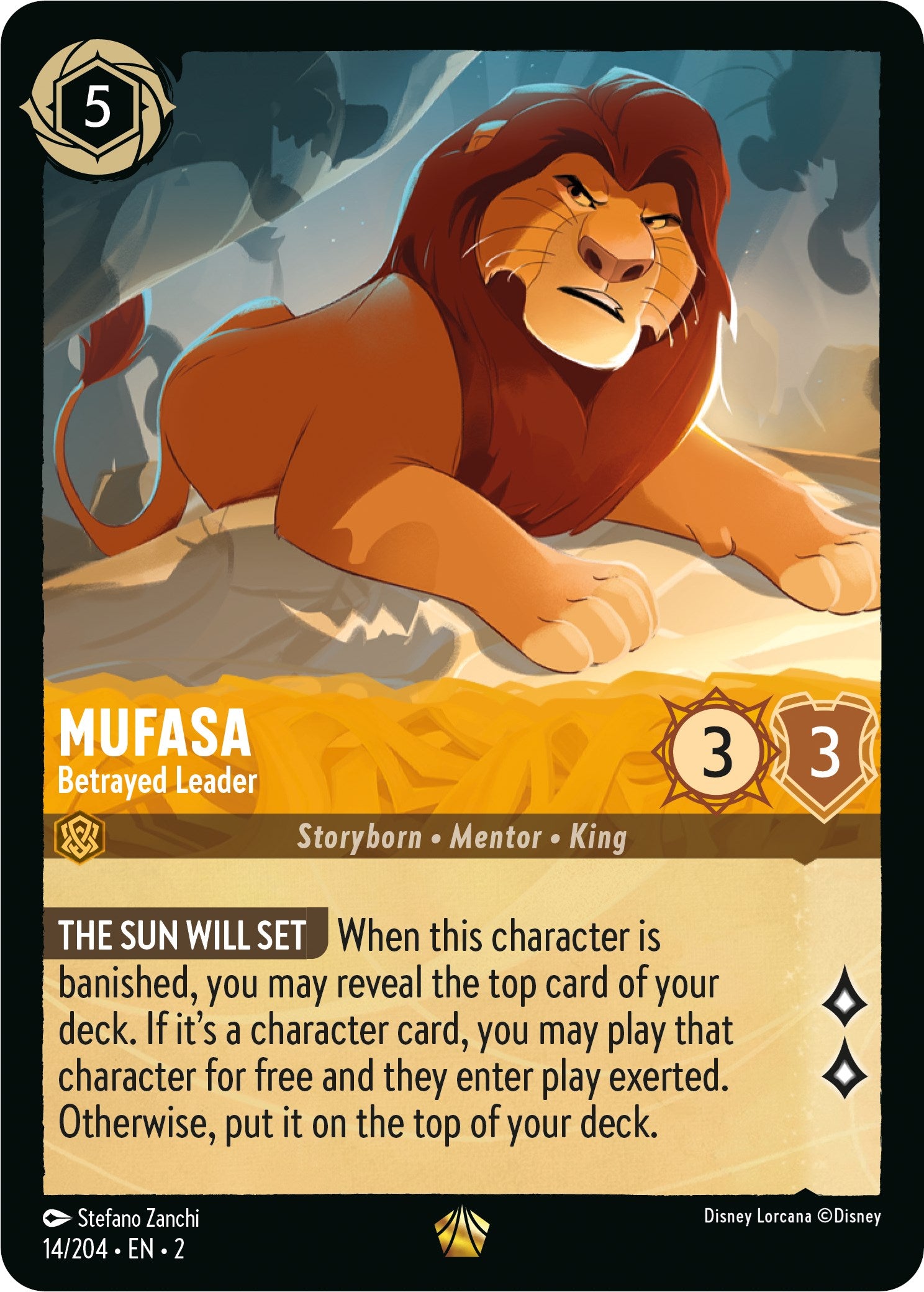Mufasa - Betrayed Leader (14/204) [Rise of the Floodborn] | Eastridge Sports Cards & Games