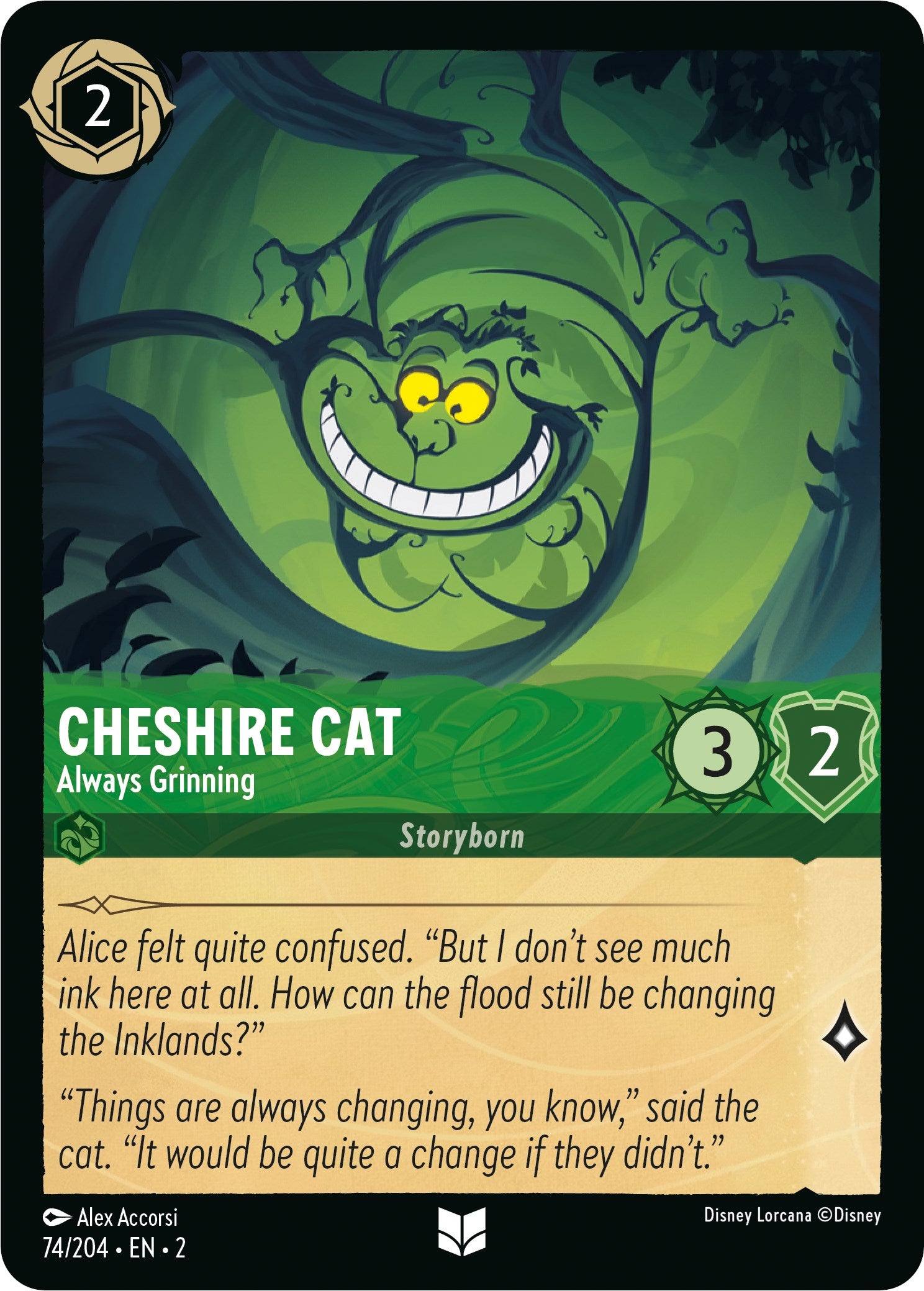 Cheshire Cat - Always Grinning (74/204) [Rise of the Floodborn] | Eastridge Sports Cards & Games