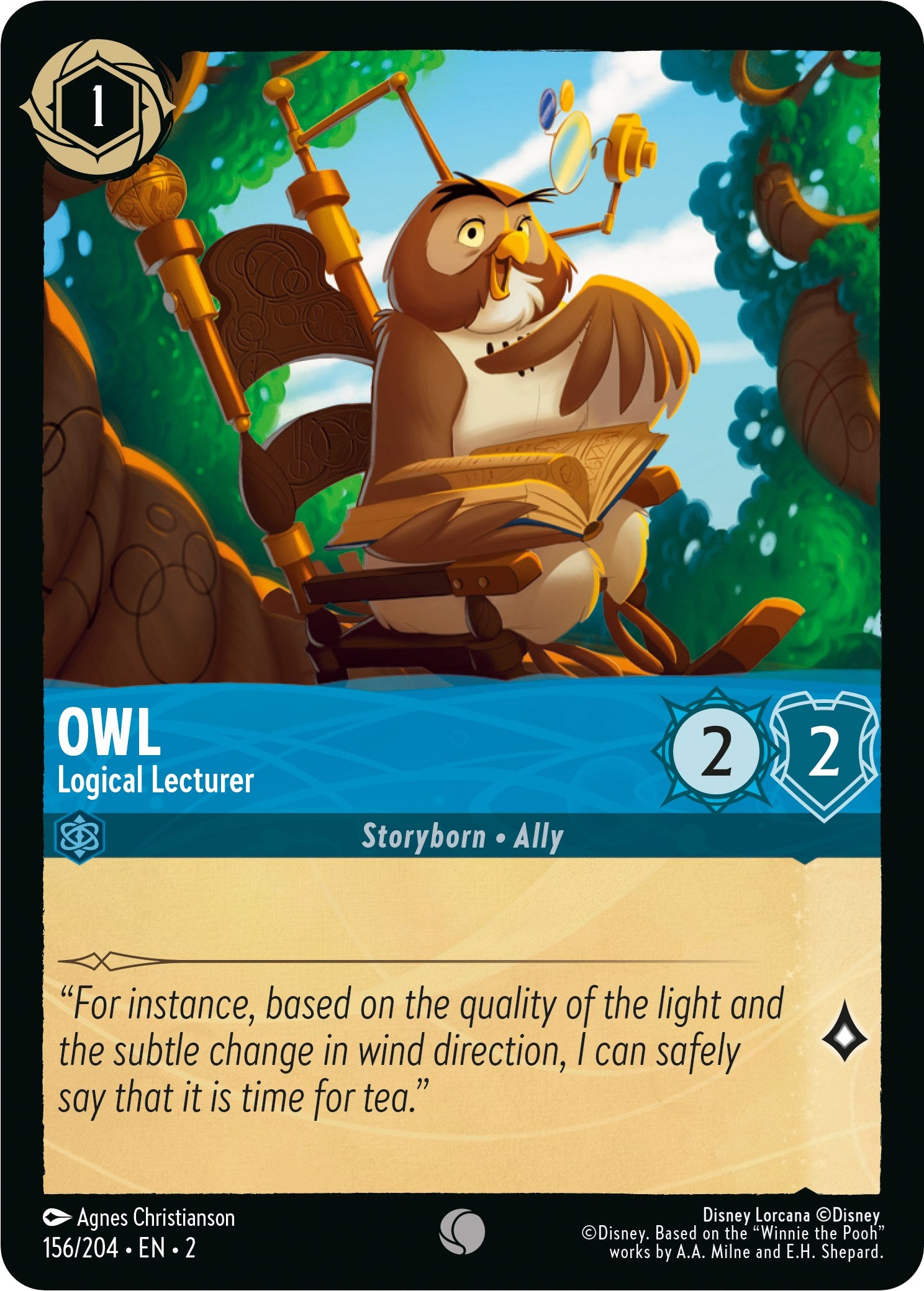 Owl - Logical Lecturer (156/204) [Rise of the Floodborn] | Eastridge Sports Cards & Games