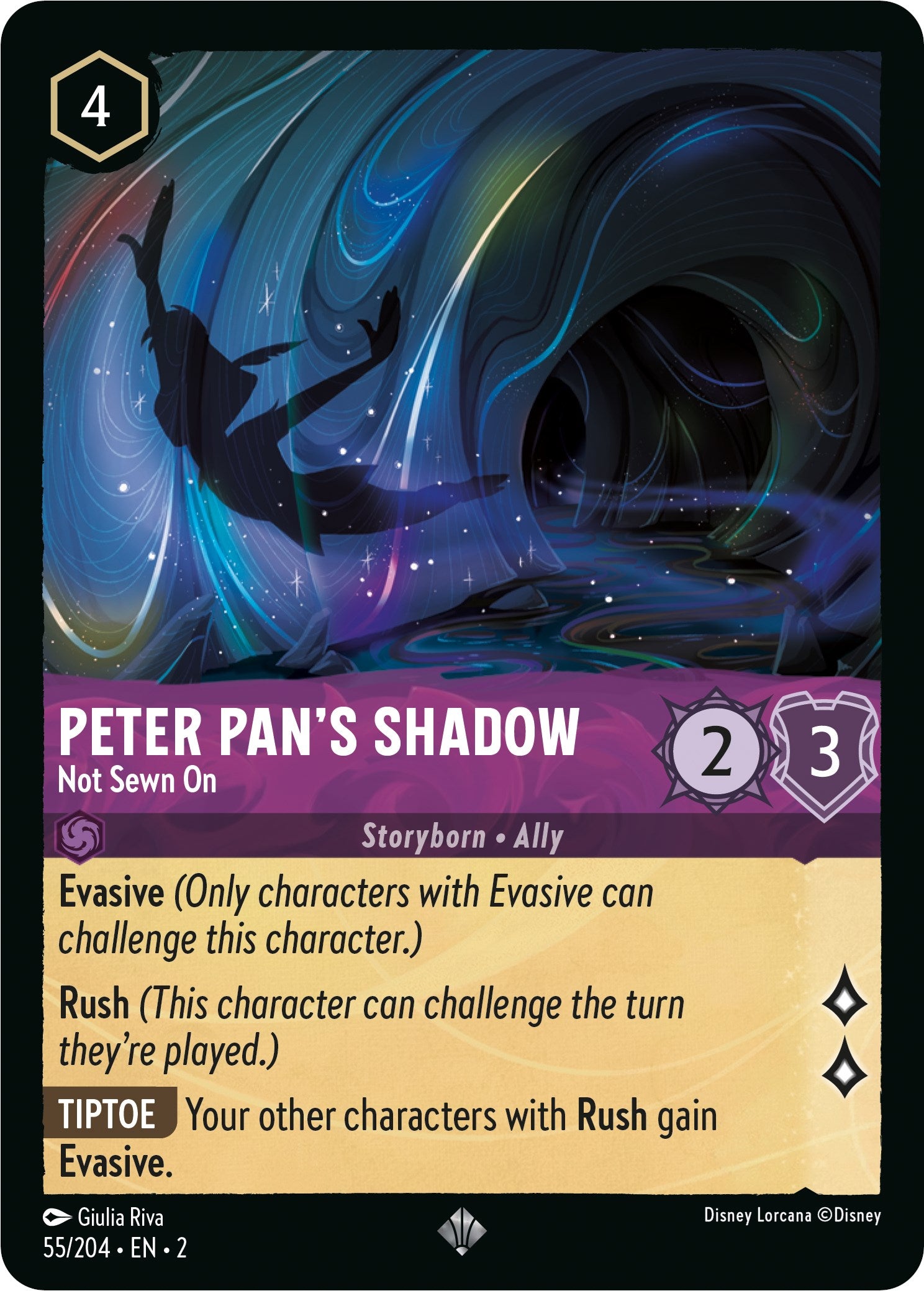 Peter Pan's Shadow - Not Sewn On (55/204) [Rise of the Floodborn] | Eastridge Sports Cards & Games