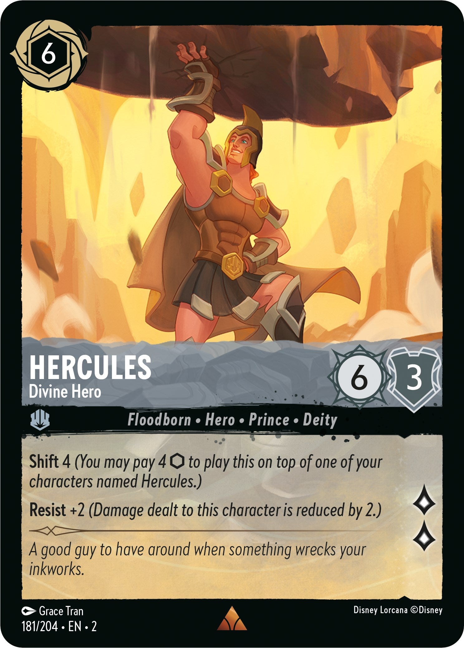 Hercules - Divine Hero (181/204) [Rise of the Floodborn] | Eastridge Sports Cards & Games