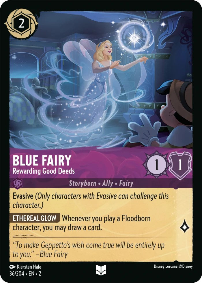 Blue Fairy - Rewarding Good Deeds (36/204) [Rise of the Floodborn] | Eastridge Sports Cards & Games
