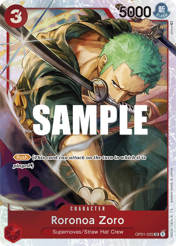Roronoa Zoro (OP01-025) (Ultra Deck: The Three Captains) [One Piece Promotion Cards] | Eastridge Sports Cards & Games