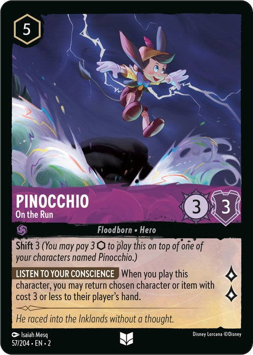 Pinocchio - On the Run (57/204) [Rise of the Floodborn] | Eastridge Sports Cards & Games