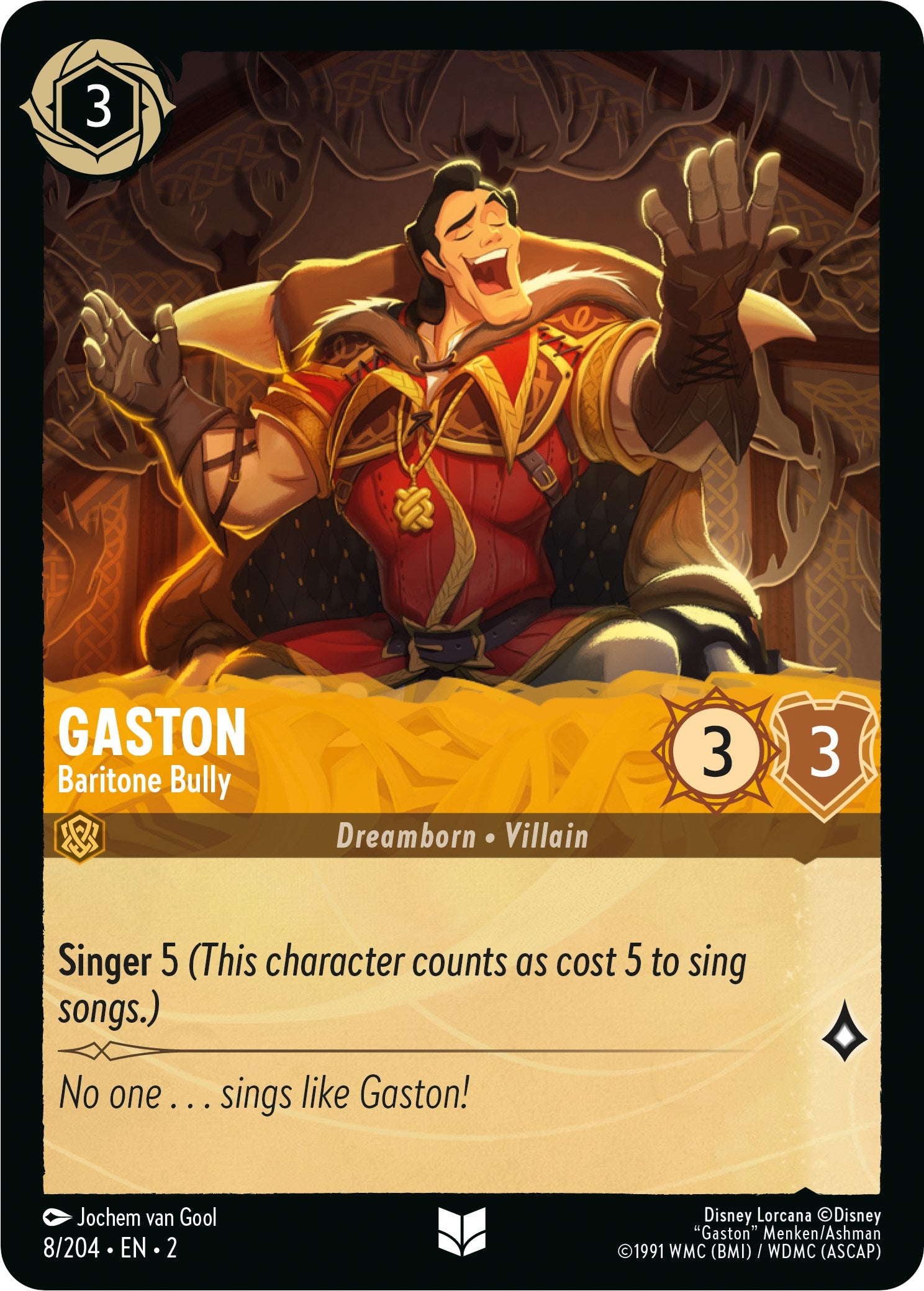 Gaston - Baritone Bully (8/204) [Rise of the Floodborn] | Eastridge Sports Cards & Games