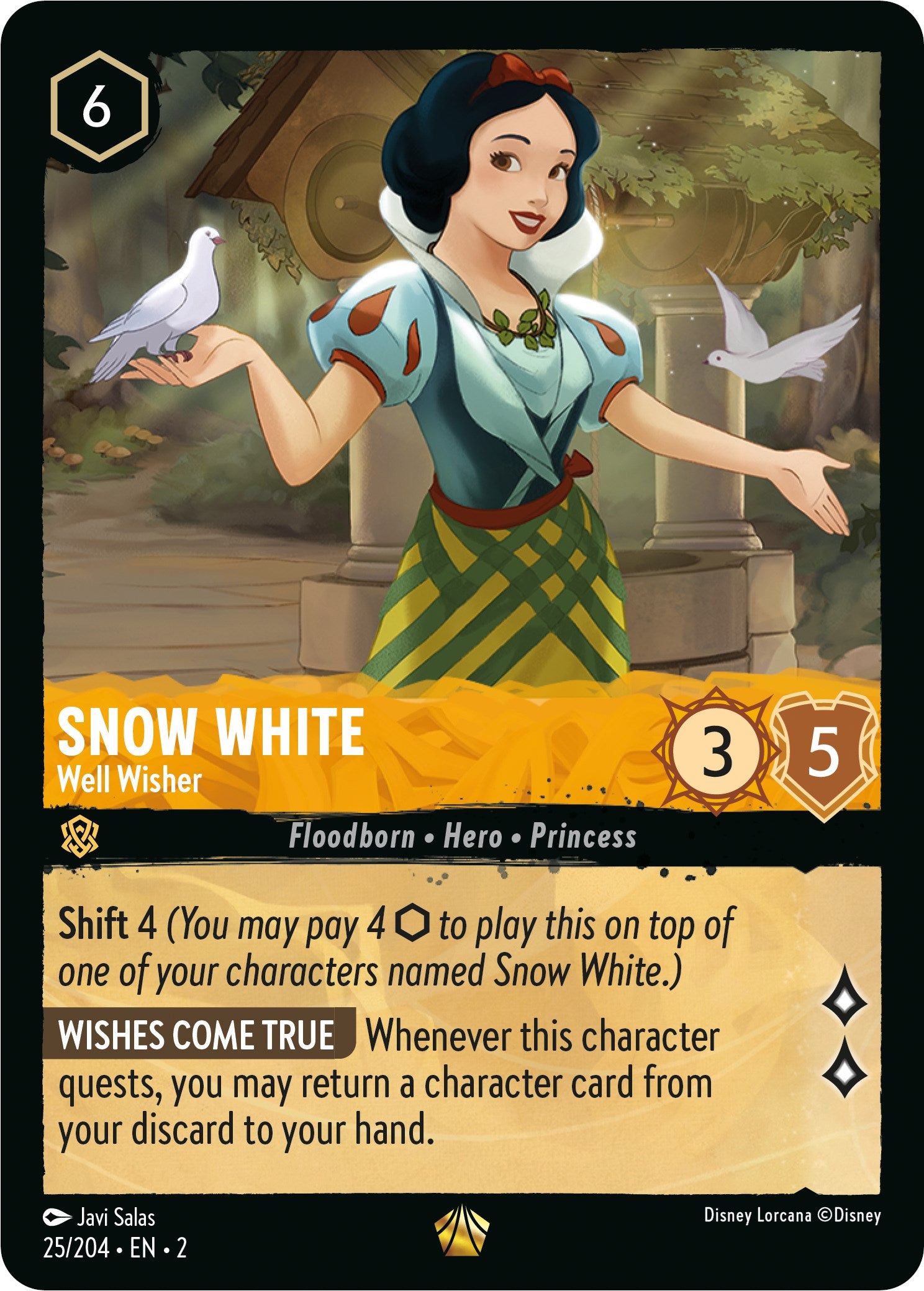 Snow White - Well Wisher (25/204) [Rise of the Floodborn] | Eastridge Sports Cards & Games
