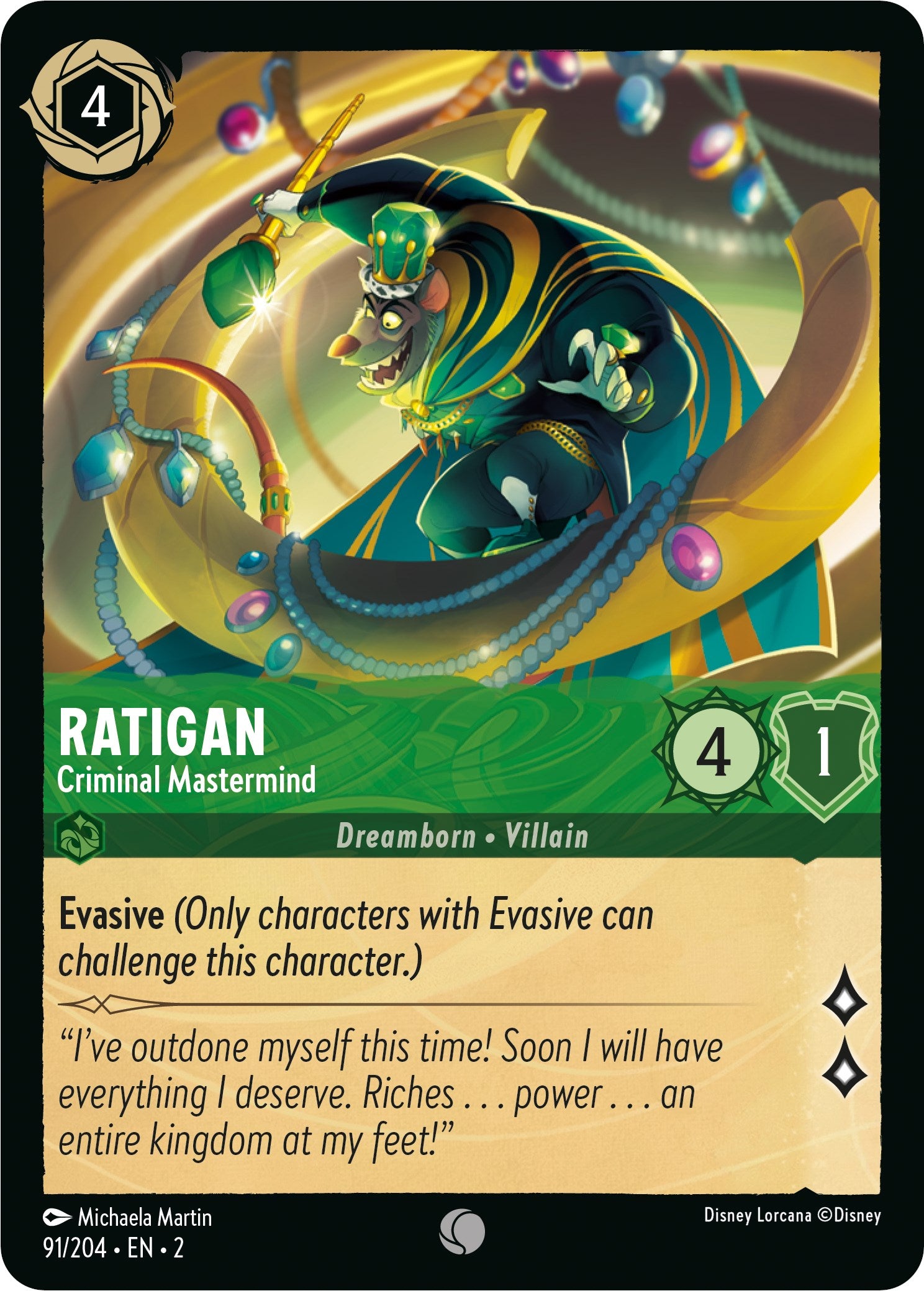 Ratigan - Criminal Mastermind (91/204) [Rise of the Floodborn] | Eastridge Sports Cards & Games