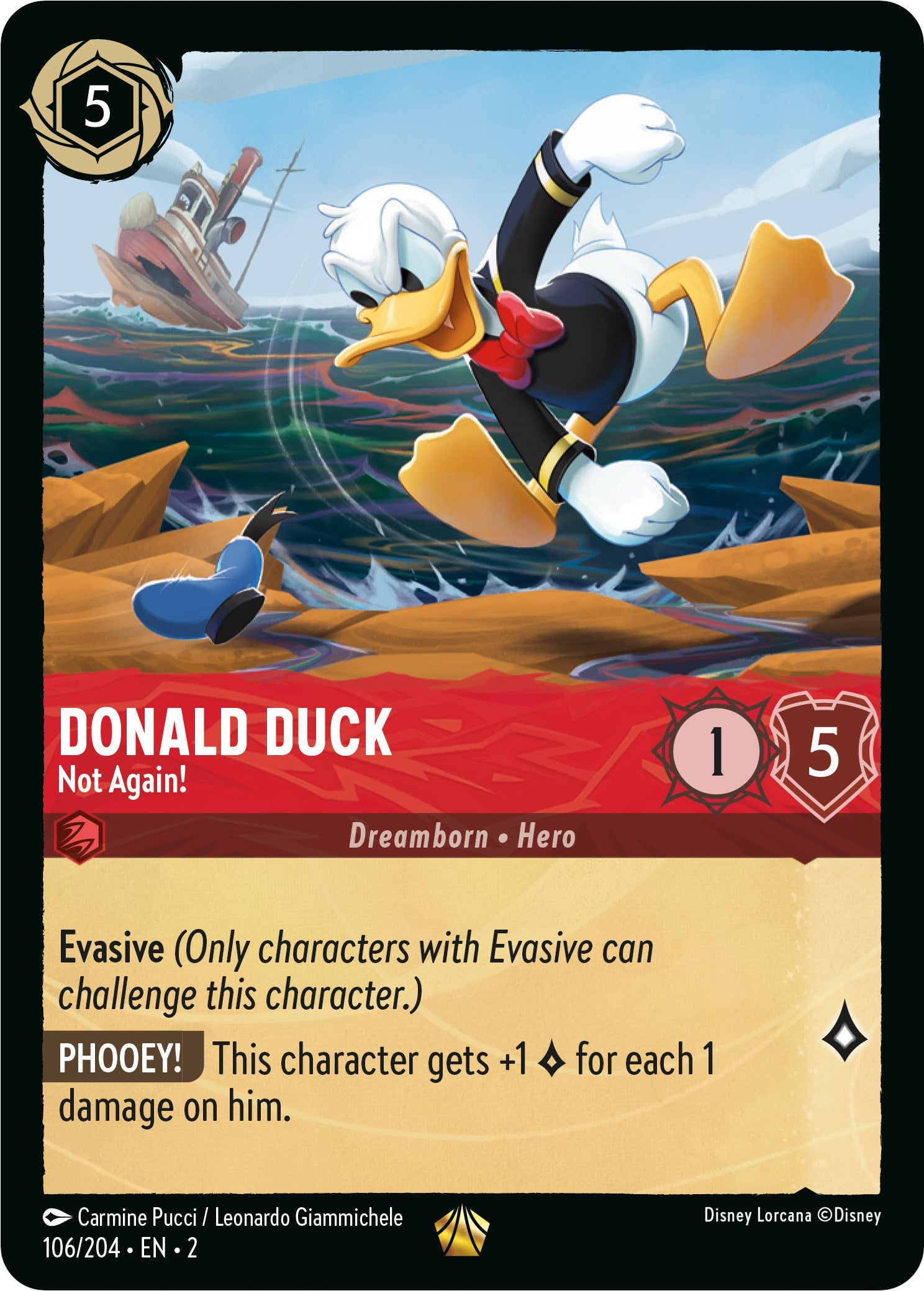 Donald Duck - Not Again! (106/204) [Rise of the Floodborn] | Eastridge Sports Cards & Games