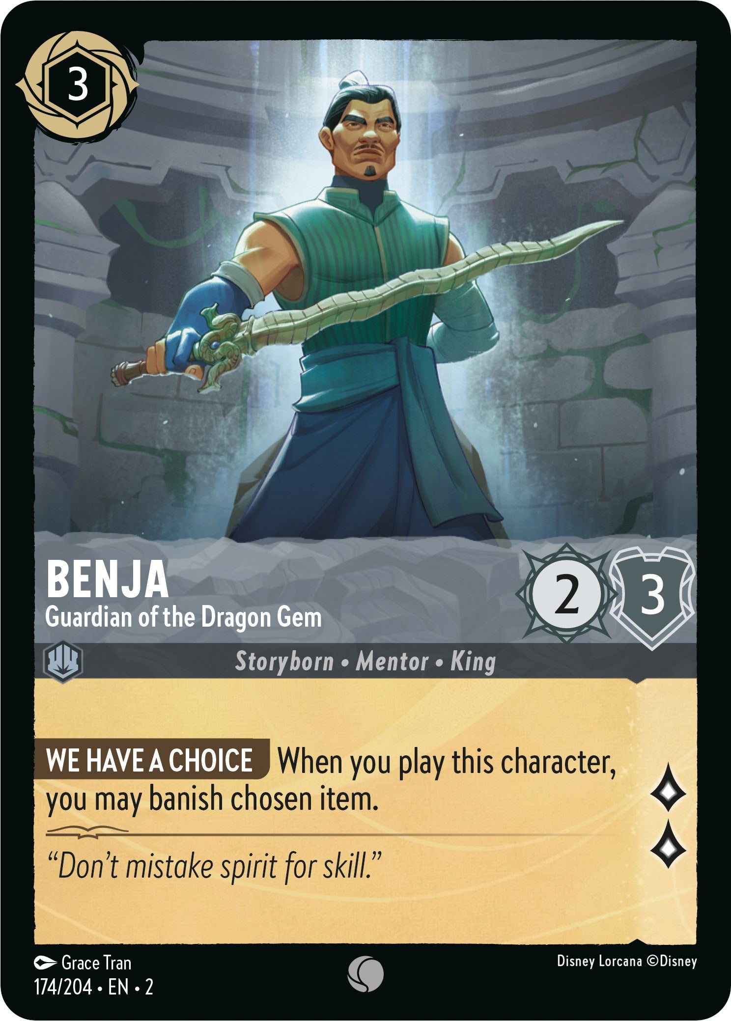 Benja - Guardian of the Dragon Gem (174/204) [Rise of the Floodborn] | Eastridge Sports Cards & Games