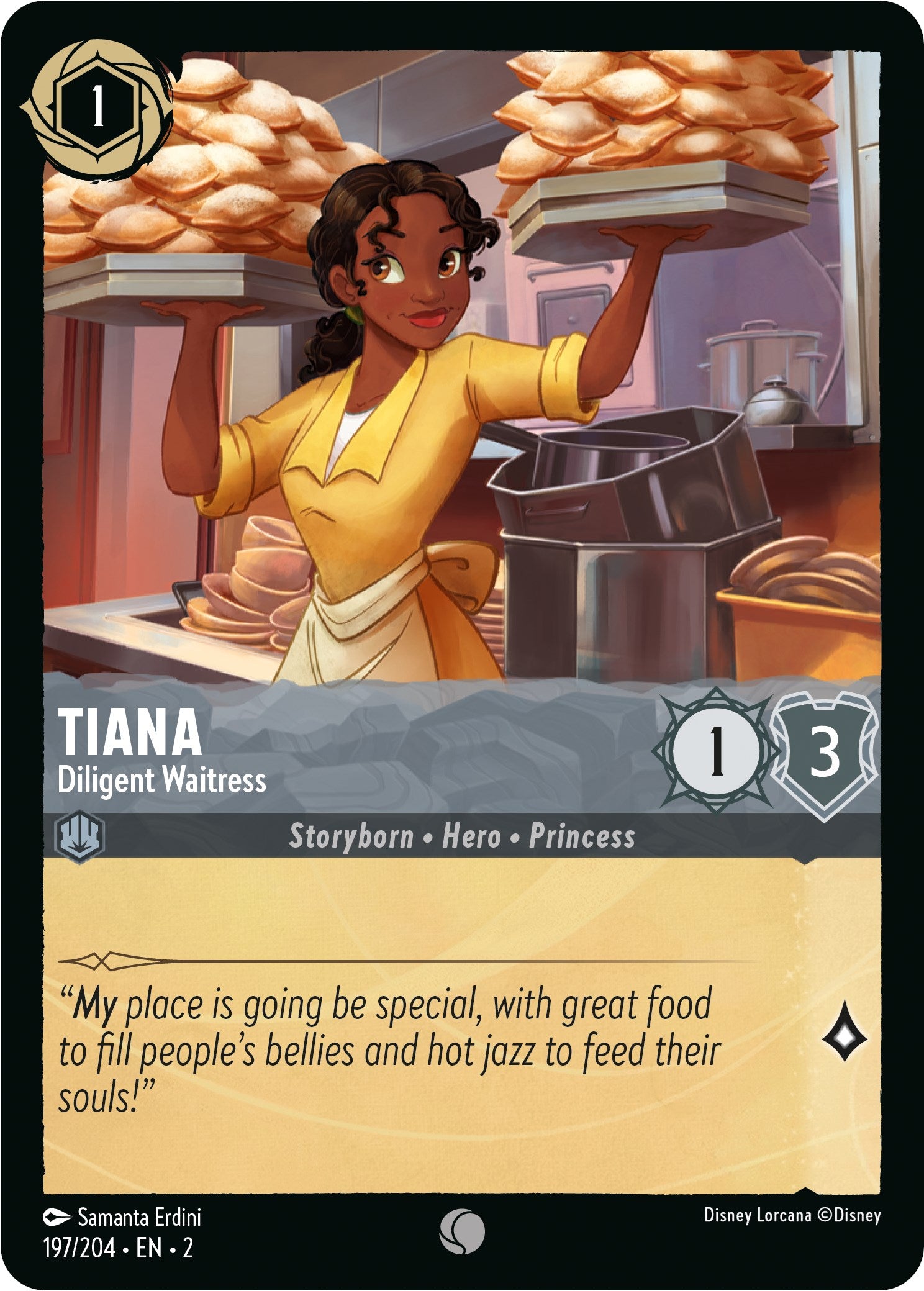 Tiana - Diligent Waitress (197/204) [Rise of the Floodborn] | Eastridge Sports Cards & Games