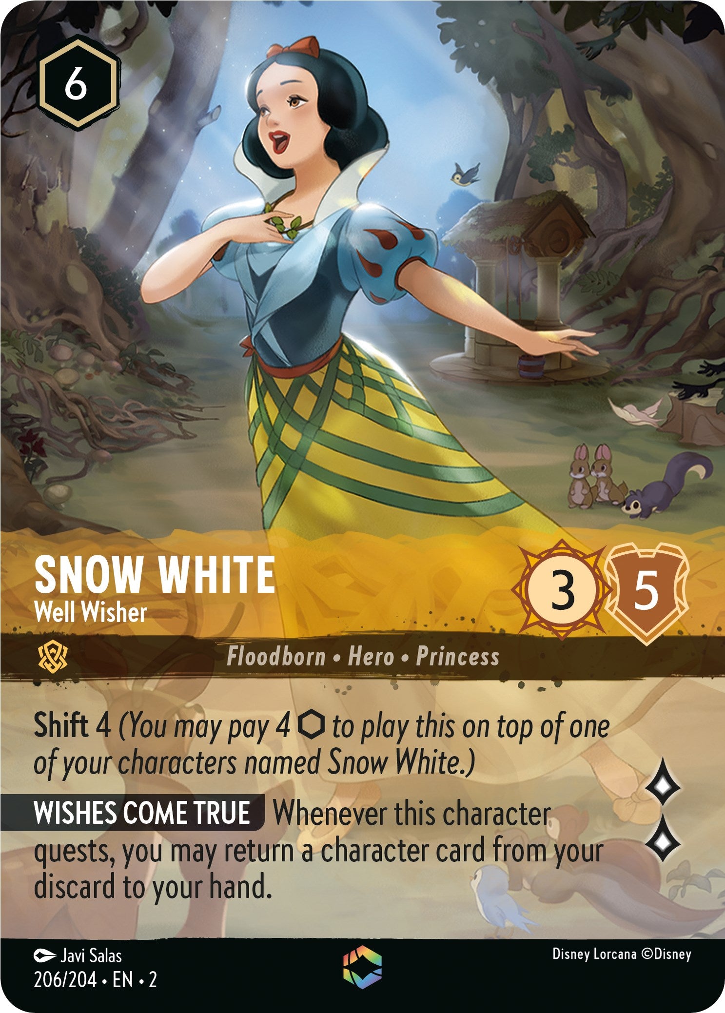 Snow White - Well Wisher (Enchanted) (206/204) [Rise of the Floodborn] | Eastridge Sports Cards & Games