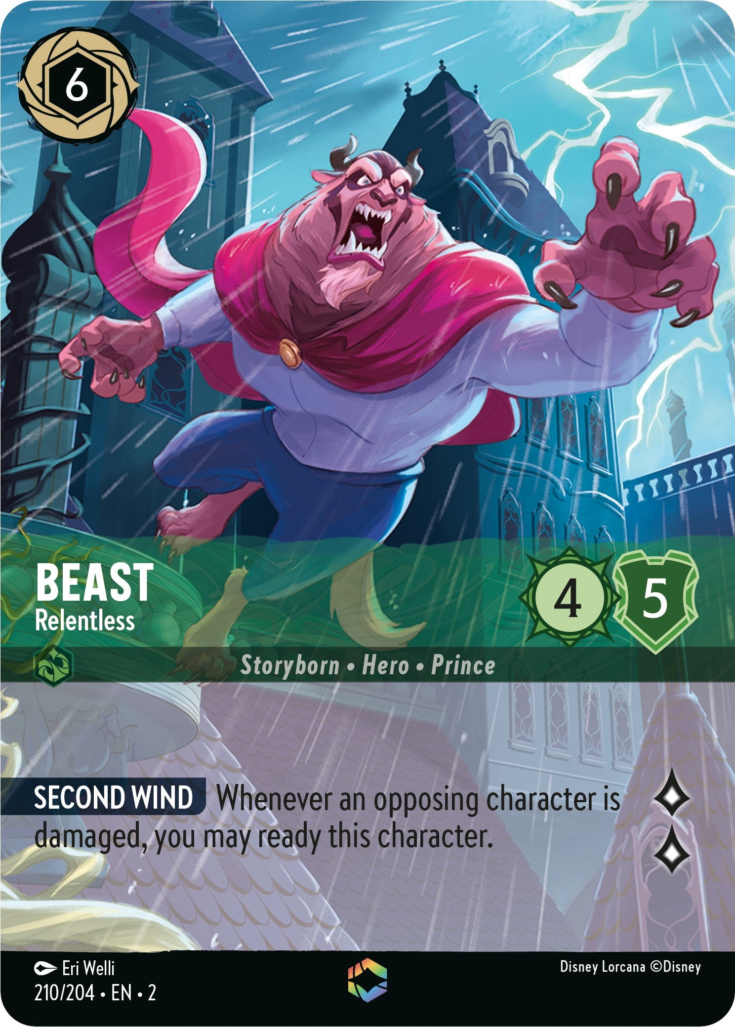 Beast - Relentless (Enchanted) (210/204) [Rise of the Floodborn] | Eastridge Sports Cards & Games