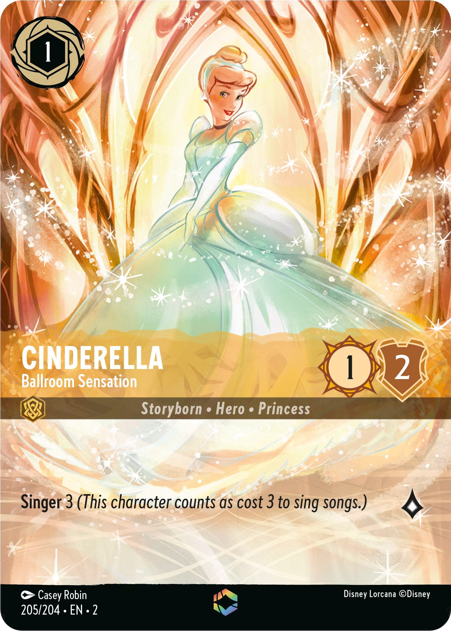Cinderella - Ballroom Sensation (Enchanted) (205/204) [Rise of the Floodborn] | Eastridge Sports Cards & Games