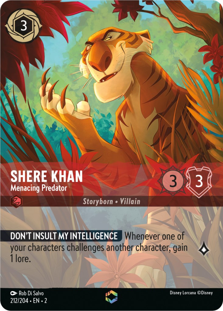 Shere Khan - Menacing Predator (Enchanted) (212/204) [Rise of the Floodborn] | Eastridge Sports Cards & Games