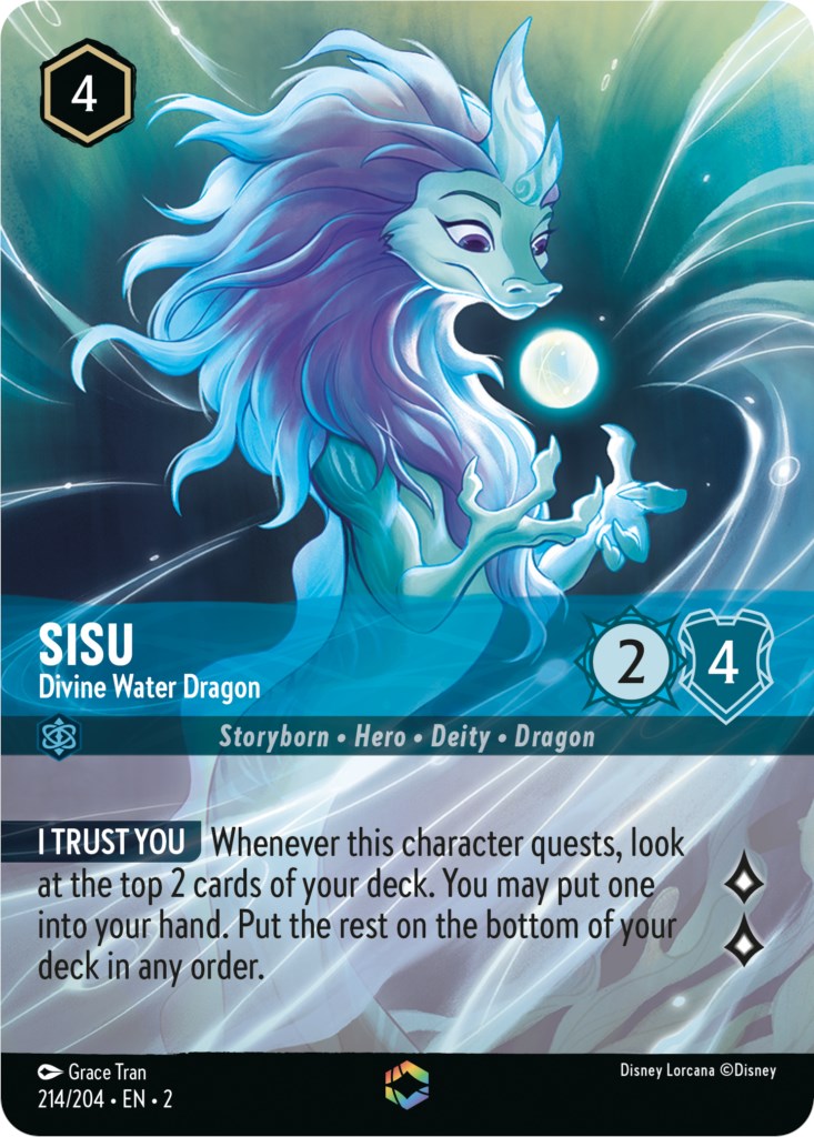 Sisu - Divine Water Dragon (Enchanted) (214/204) [Rise of the Floodborn] | Eastridge Sports Cards & Games