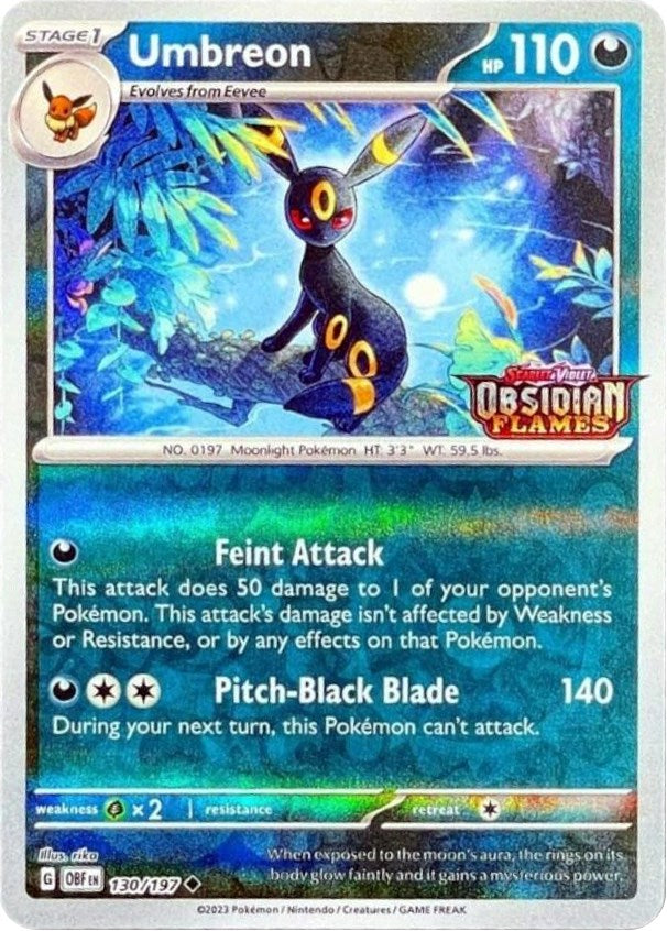 Umbreon (130/197) (Obsidian Flames Stamped) [Scarlet & Violet: Obsidian Flames] | Eastridge Sports Cards & Games