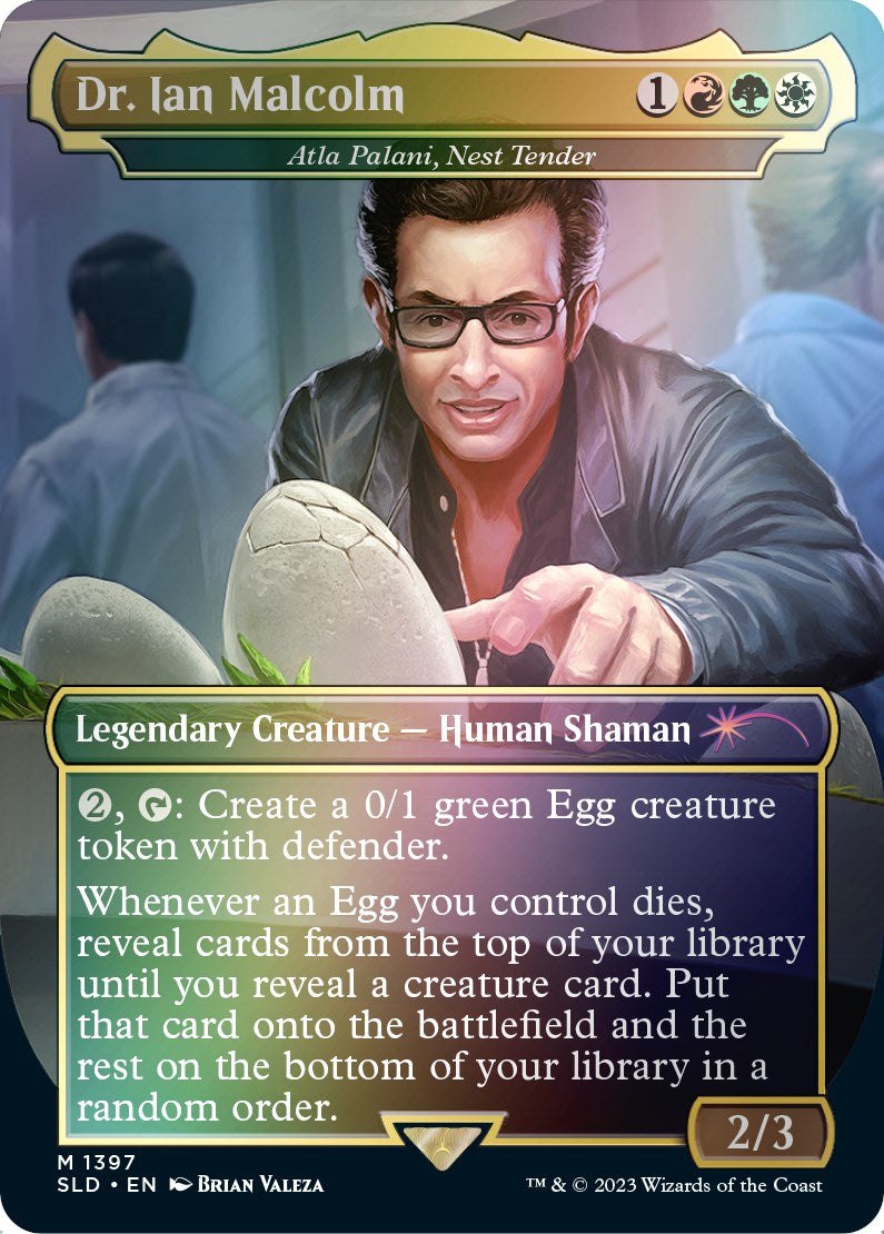 Dr. Ian Malcolm - Atla Palani, Nest Tender (Rainbow Foil) [Secret Lair Drop Series] | Eastridge Sports Cards & Games