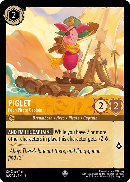 Piglet - Pooh Pirate Captain (16/204) [Into the Inklands] | Eastridge Sports Cards & Games