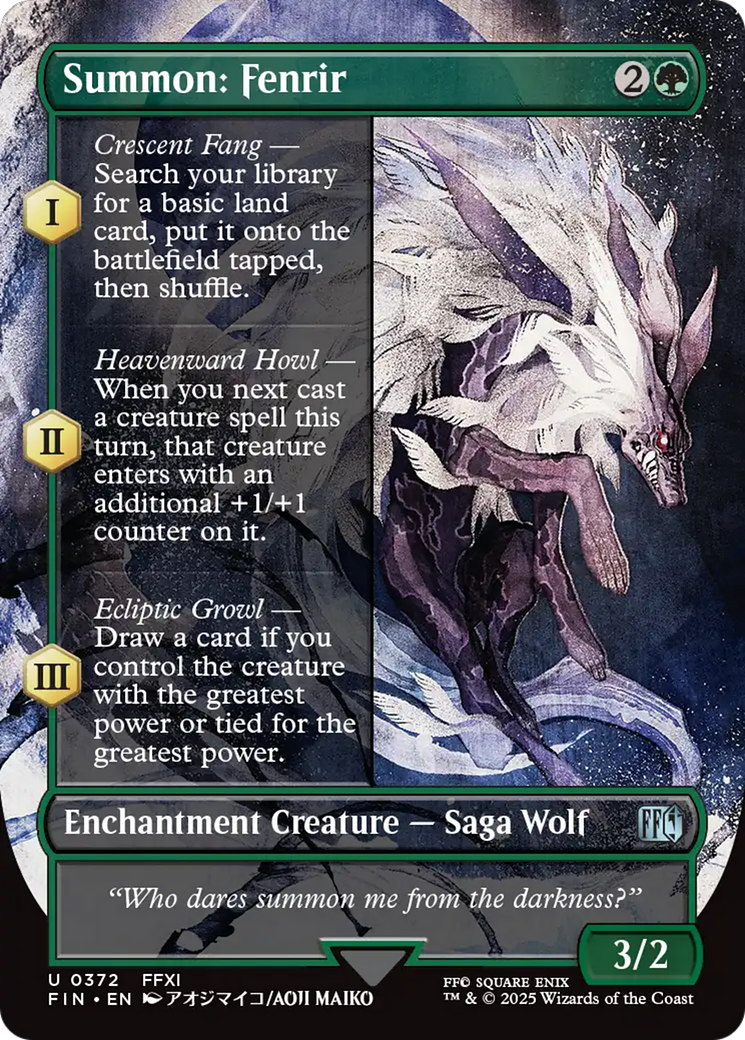 Summon: Fenrir (Borderless) [FINAL FANTASY] | Eastridge Sports Cards & Games
