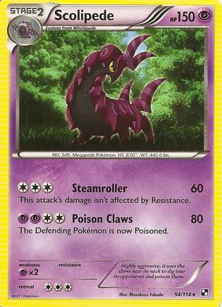 Scolipede (Cracked Ice Holo) 054/114  - Holofoil Blister Exclusives - Holo Rare